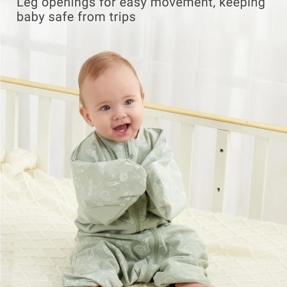 Green Starfish Design Baby Swaddle Sack